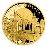 Zlatá mince 5000 Kč Městské památkové rezervace ČNB - Jihlava provedení proof (ČNB 2021)