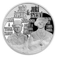 Stříbrná medaile SEMAFOR Jiří Šlitr a Jiří Suchý proof (ČM 2021)
