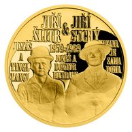 Zlatá medaile SEMAFOR Jiří Šlitr a Jiří Suchý proof (ČM 2021)