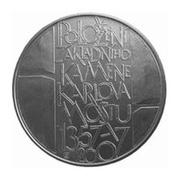 Stříbrná mince 200 Kč - 650. výročí položení základního kamene Karlova mostu proof (ČNB 2007)
