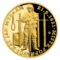 Zlatá mince Staroměstská exekuce - Kat Mydlář proof (ČM 2021)