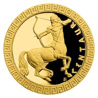 Zlatá mince Bájní tvorové - Kentaur proof (ČM 2021) 