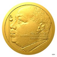 Zlatý dukát Kult osobnosti - Martin Luther King  proof (ČM 2022)  