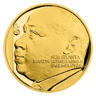 Zlatý dukát Kult osobnosti - Martin Luther King  proof (ČM 2022)