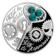 Stříbrná mince Crystal Coin - Klíč ke štěstí proof (ČM 2022)