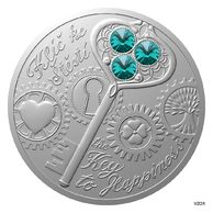 Stříbrná mince Crystal Coin - Klíč ke štěstí   proof (ČM 2022)