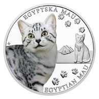 Stříbrná mince Plemena koček - Egyptská kočka mau proof (ČM 2025)  