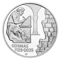 Stříbrná mince 200 Kč - 900. výročí úmrtí kronikáře Kosmase proof (ČNB 2025)
