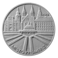 Zlatá mince 5000 Kč Městské památkové rezervace ČNB - Kroměříž  proof (ČNB 2023)  