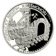 Platinová uncová mince UNESCO - Hornický region Krušnohoří proof (ČM 2021) 