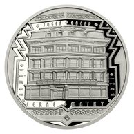 Platinová uncová mince Kubismus v české architektuře - Dům U Černé Matky Boží proof (ČM 2021)