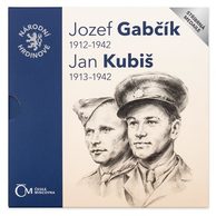 Stříbrná medaile Národní hrdinové - Jozef Gabčík a Jan Kubiš provedení proof (ČM 2017) 