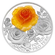 Stříbrná mince Crystal Coin - Květina 2024 proof (ČM 2024)