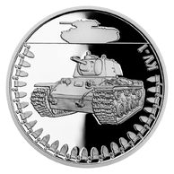 Stříbrná mince Obrněná technika - KV-1  proof (ČM 2023)