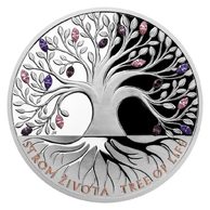 Stříbrná mince Crystal Coin - Strom života "Léto" proof (ČM 2020)  