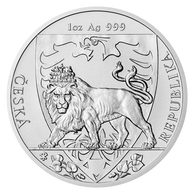 Stříbrná uncová investiční mince Český lev  standard (ČM 2020)
