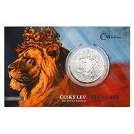 Stříbrná uncová investiční mince Český lev 2021 číslovaná standard (ČM 2021)
