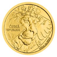 Zlatá 1/25oz investiční mince  Český lev standard (ČM 2024)