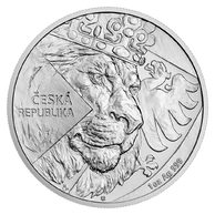 Stříbrná 1oz investiční mince Český lev  standard (ČM 2024)