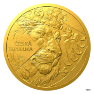 Zlatá pětiuncová investiční mince Český lev standard (ČM 2024)