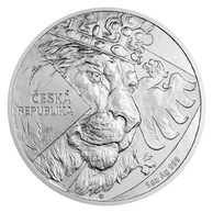 Stříbrná pětiuncová investiční mince Český lev standard (ČM 2024)