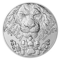 Stříbrná desetiuncová investiční mince Český lev  standard (ČM 2023)