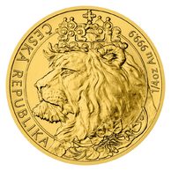 Zlatá 1/4oz investiční mince Český lev 2021 standard (ČM 2021)