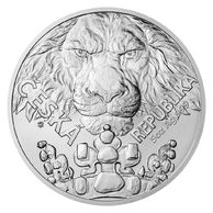 Stříbrná pětiuncová investiční mince Český lev standard (ČM 2023)