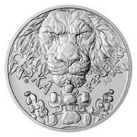 Stříbrná pětikilogramová investiční mince Český lev s hologramem  proof (ČM 2023)