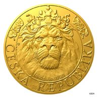 Zlatá 1/25oz investiční mince Český lev 2021 standard číslovaná (ČM 2022)