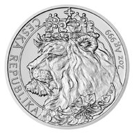Stříbrná dvouuncová investiční mince Český lev  standard (ČM 2021)