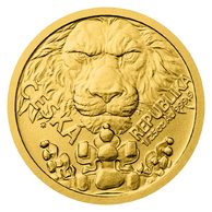 Zlatá investiční mince 1/25 oz Český lev standard (ČM 2023)