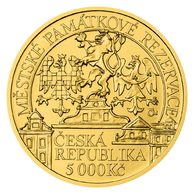 Zlatá mince 5000 Kč Městské památkové rezervace ČNB - Litoměřice standard (ČNB 2022) 