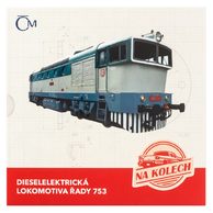 Stříbrná mince Na kolech - Dieselelektrická lokomotiva 753 proof (ČM 2022)     