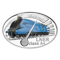 Stříbrná mince Slavné parní lokomotivy - LNER řada A4 kolor proof (ČM 2026) 