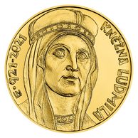 Zlatá mince 10000 Kč - Kněžna Ludmila provedení standard (ČNB 2021)