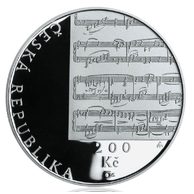 Stříbrná mince 200 Kč - 150. výročí narození Gustava Mahlera provedení proof (ČNB 2010)