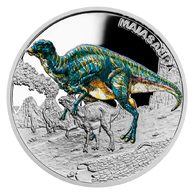 Stříbrná mince Pravěký svět - Maiasaura  proof (ČM 2023)