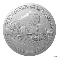 Stříbrná mince Na kolech - Parní lokomotiva 387.0 Mikádo proof (ČM 2023) 