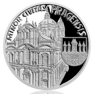 Stříbrná mince Vynálezy Vznik královského hlavního města Praha - Malá Strana proof (ČM 2019)