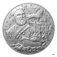 Stříbrná kilogramová mince Marco Polo vysoký reliéf standard/patina  (ČM 2024)