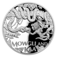Stříbrná mince Kniha Džunglí - Mauglí a had Ká proof (ČM 2022)