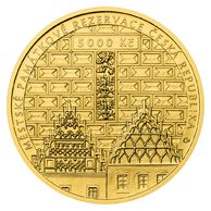 Zlatá mince 5000 Kč Městské památkové rezervace ČNB - Tábor standard (ČNB 2025)
