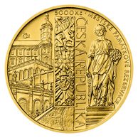Zlatá mince 5000 Kč Městské památkové rezervace ČNB - Mikulov provedení standard (ČNB 2022)