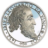 Stříbrná medaile Leonardo da Vinci a Mina Lisa provedení proof (ČM 2002)