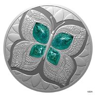 Stříbrná mince Crystal Coin - Motýl 2024 proof (ČM 2024)