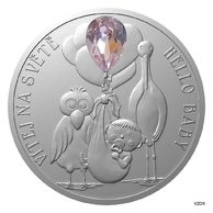 Stříbrná mince Crystal Coin - Vítej na světě 2022  proof (ČM 2022)