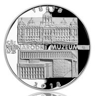 Stříbrná mince 200 Kč - 200. výročí Založení Národního muzea provedení proof (ČNB 2018)