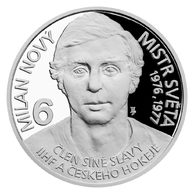 Stříbrná mince Legendy čs. hokeje - Milan Nový proof (ČM 2020)