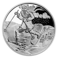 Stříbrná medaile Strážci českých hor - Orlické hory a Rampušák  proof (ČM 2021)  